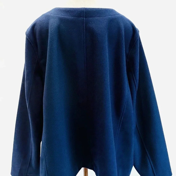 NWT CROFT & BARROW Women Button Down Round Neck Blue Business Jacket Plus Sz 3X - Picture 6 of 11